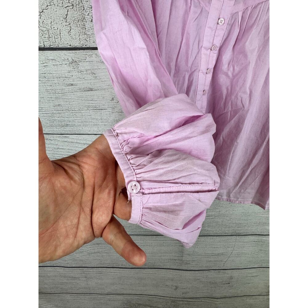 Scoop Plus Size Light Purple Pink Flowy Lightweight Long Sleeve Blouse Size XL - Picture 6 of 9